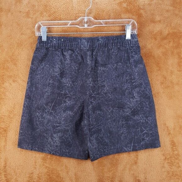 ABERCROMBIE Boys Shorts Size 11 12 Gray Mineral Wash Chino Pull On Pockets - Picture 3 of 6